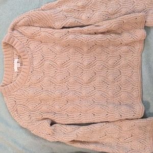 XS Lauren Conrad sweater in light pink chenille